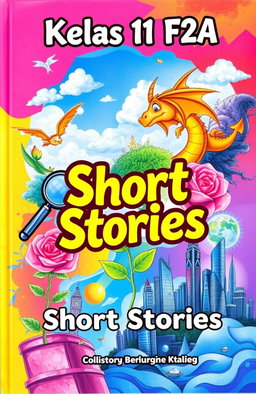 An artistic cover for a collection of short stories from 'Kelas 11 F2A'