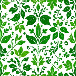 A captivating batik pattern in various shades of green, showcasing traditional motifs that represent the beauty of nature
