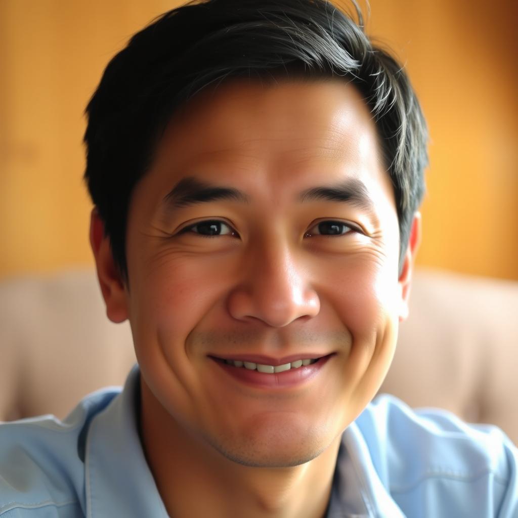 A detailed portrait of a man named Vidal Jaqehua, showcasing his distinct features