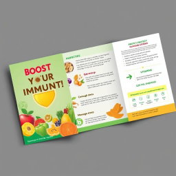 A folded flyer design focusing on the theme of protecting the immune system