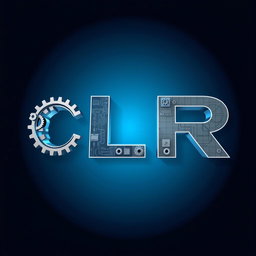 A creative and modern profile picture featuring the letters 'LR' stylized with an engineering theme