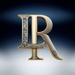 An elegant and sophisticated profile picture featuring the letters 'LR' designed with an engineering theme