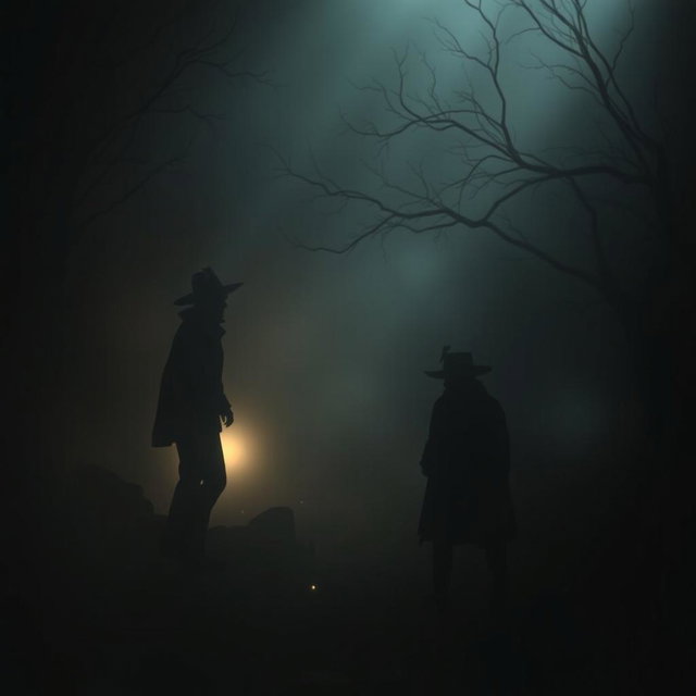 A scene set in slightly dark surroundings, featuring a mysterious vibe