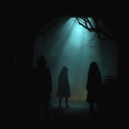 A scene set in slightly dark surroundings, featuring a mysterious vibe