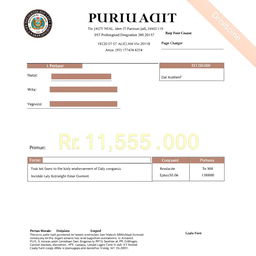 Edit the photo to change the amounts shown in the document to 'Rp