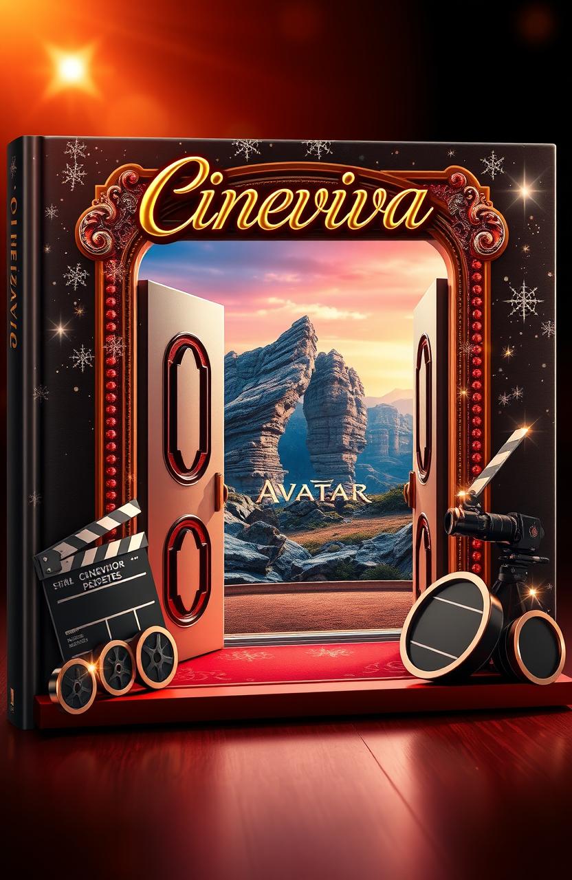 A stunning 3D book cover featuring a beautiful cinema theme