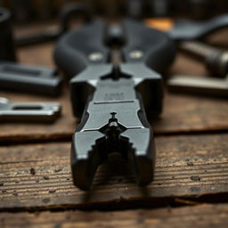 A close-up view of cylindrical pliers, showcasing their sleek metallic design and rubberized grips