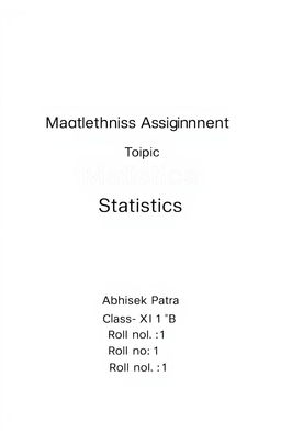 A simple and minimalist black and white cover page for a mathematics assignment