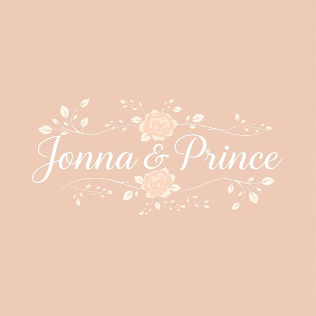 A beautifully designed wedding logo featuring the names 'Jonna & Prince'