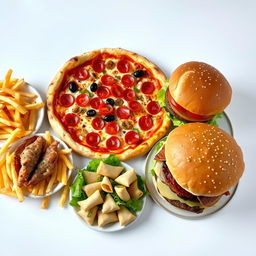 A beautifully arranged menu featuring a variety of delicious foods