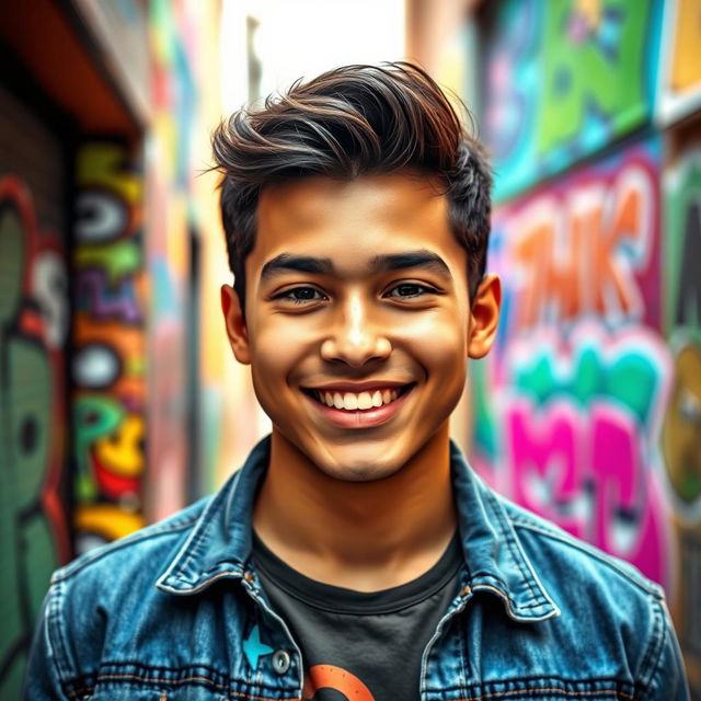 A stunning portrait of a young man named Nick Jhoel Carrillo, showcasing his charming personality