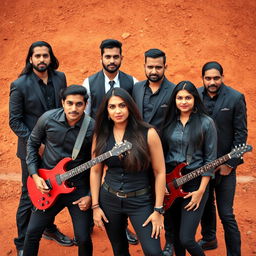 A six-member Indian metal band consisting of three men and three women, all around the age of 30