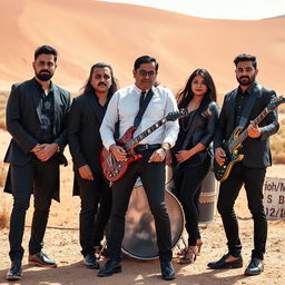 A six-member Indian metal band consisting of three men and three women, all around the age of 30