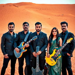 A six-member Indian metal band consisting of three men and three women, all around the age of 30