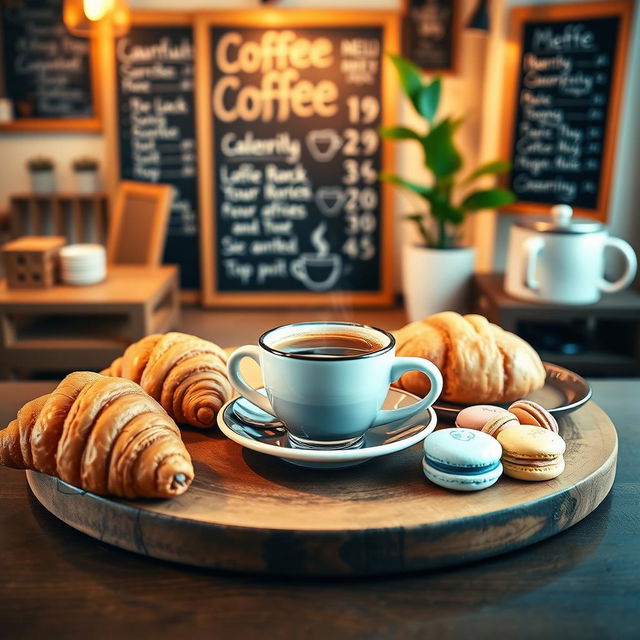 A vibrant and inviting YouTube profile picture showcasing a beautifully arranged coffee shop scene