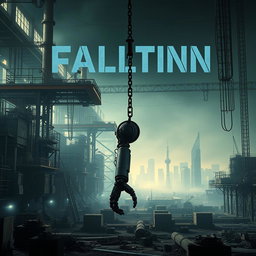 A captivating cinematic movie poster displaying a massive, state-of-the-art factory with intricate machinery and robotic arms, all abandoned and eerily silent, illustrating the concept that machines without human workers are ineffective