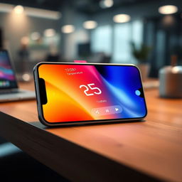 A modern smartphone featuring a built-in temperature checker