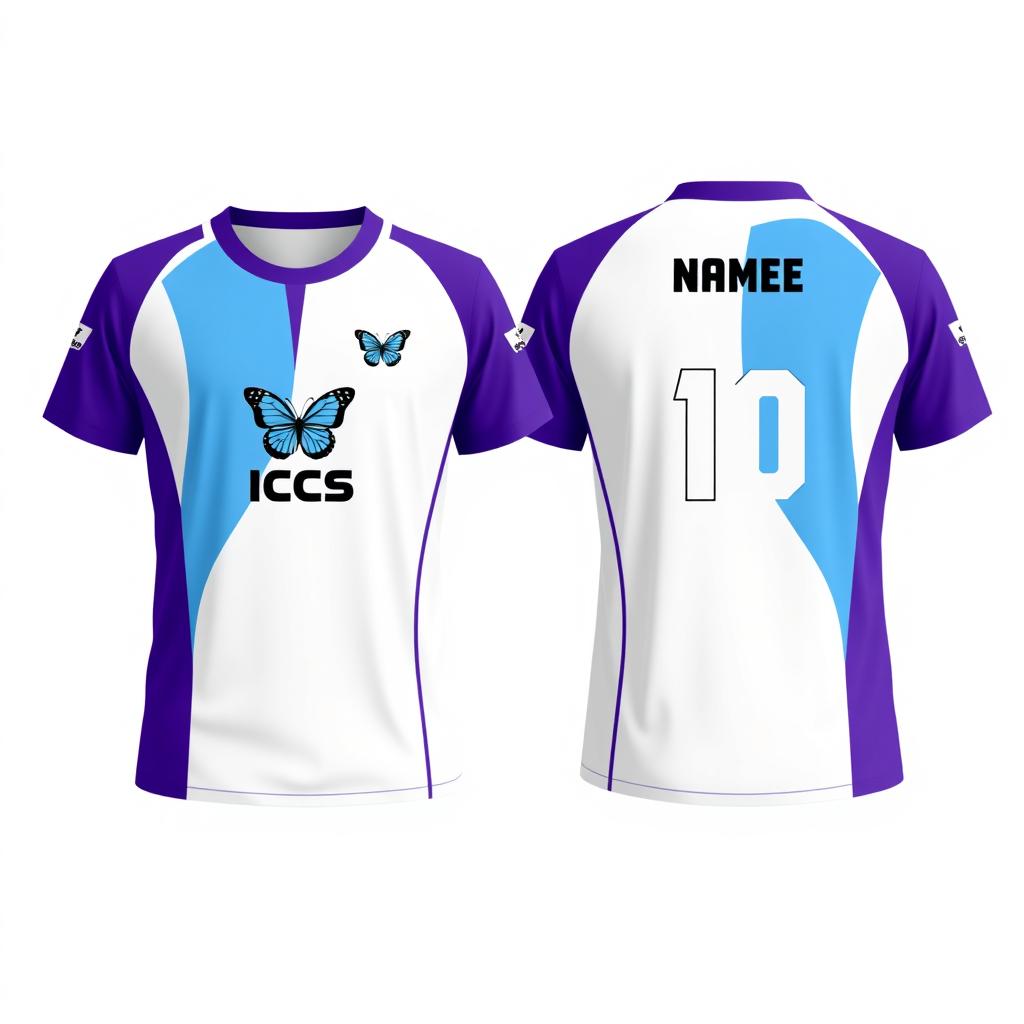 A custom table tennis jersey layout featuring a front and back design