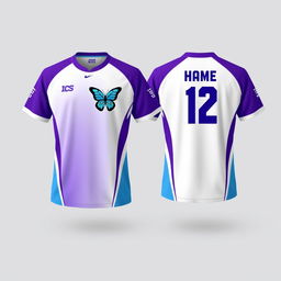 A custom table tennis jersey layout featuring a front and back design