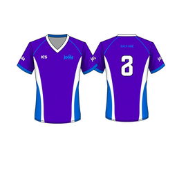 A detailed design layout for a table tennis jersey featuring a front and back view