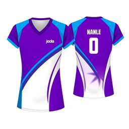 A detailed design layout for a table tennis jersey featuring a front and back view