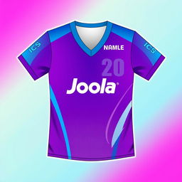 A detailed design layout for a table tennis jersey featuring a v-neck style