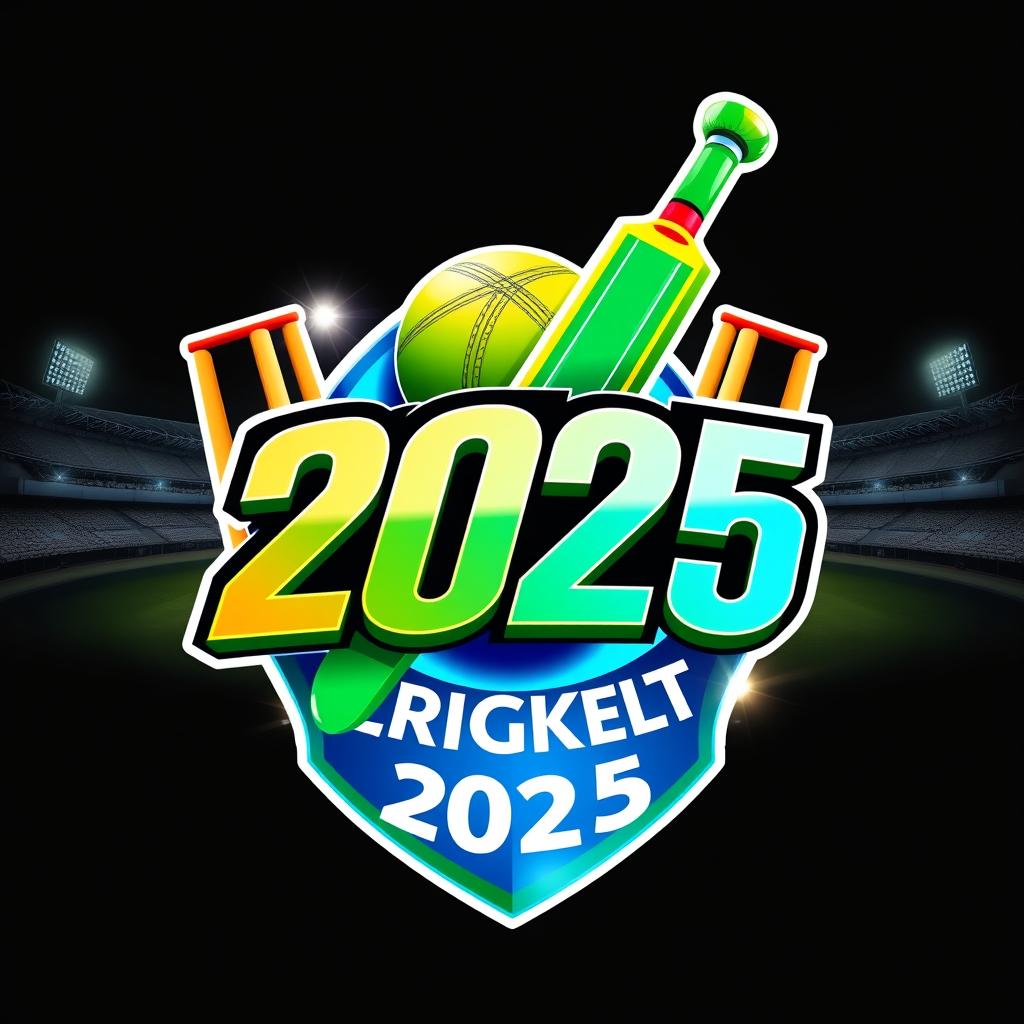 A dynamic 3D logo design for the BGPL Cricket Tournament 2025