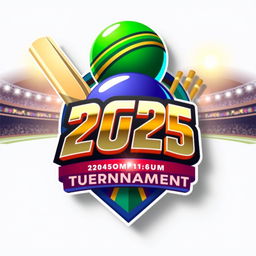 A dynamic 3D logo design for the BGPL Cricket Tournament 2025