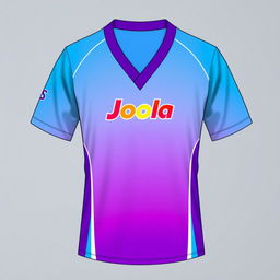 A detailed design for a custom table tennis jersey featuring a v-neck style