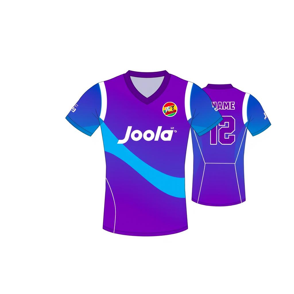 A detailed design for a custom table tennis jersey featuring a v-neck style