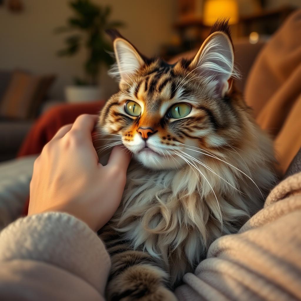A Gentle Touch: Connection with a Fluffy Companion