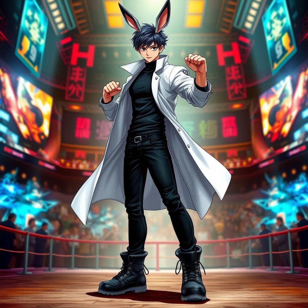 Meet the Trendy Rabbit Boy: A Stylish Teenage Hero