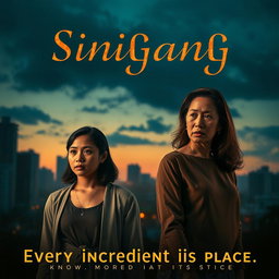 A dramatic and emotional movie poster depicting the confrontation between Liza and her father's mistress