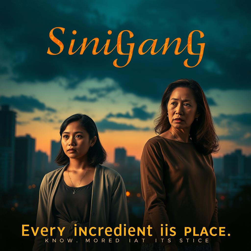 A dramatic and emotional movie poster depicting the confrontation between Liza and her father's mistress