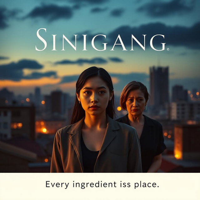 A dramatic and emotional movie poster depicting the confrontation between Liza and her father's mistress