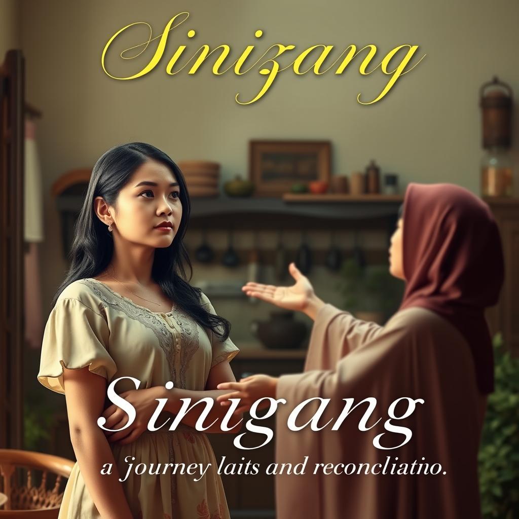A visually captivating poster that captures the essence of the story 'Sinigang' by Liza