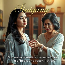 A visually captivating poster that captures the essence of the story 'Sinigang' by Liza