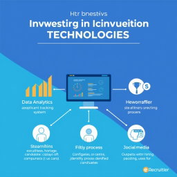 An infographic illustrating the benefits of investing in recruitment technologies