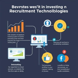 An infographic illustrating the benefits of investing in recruitment technologies