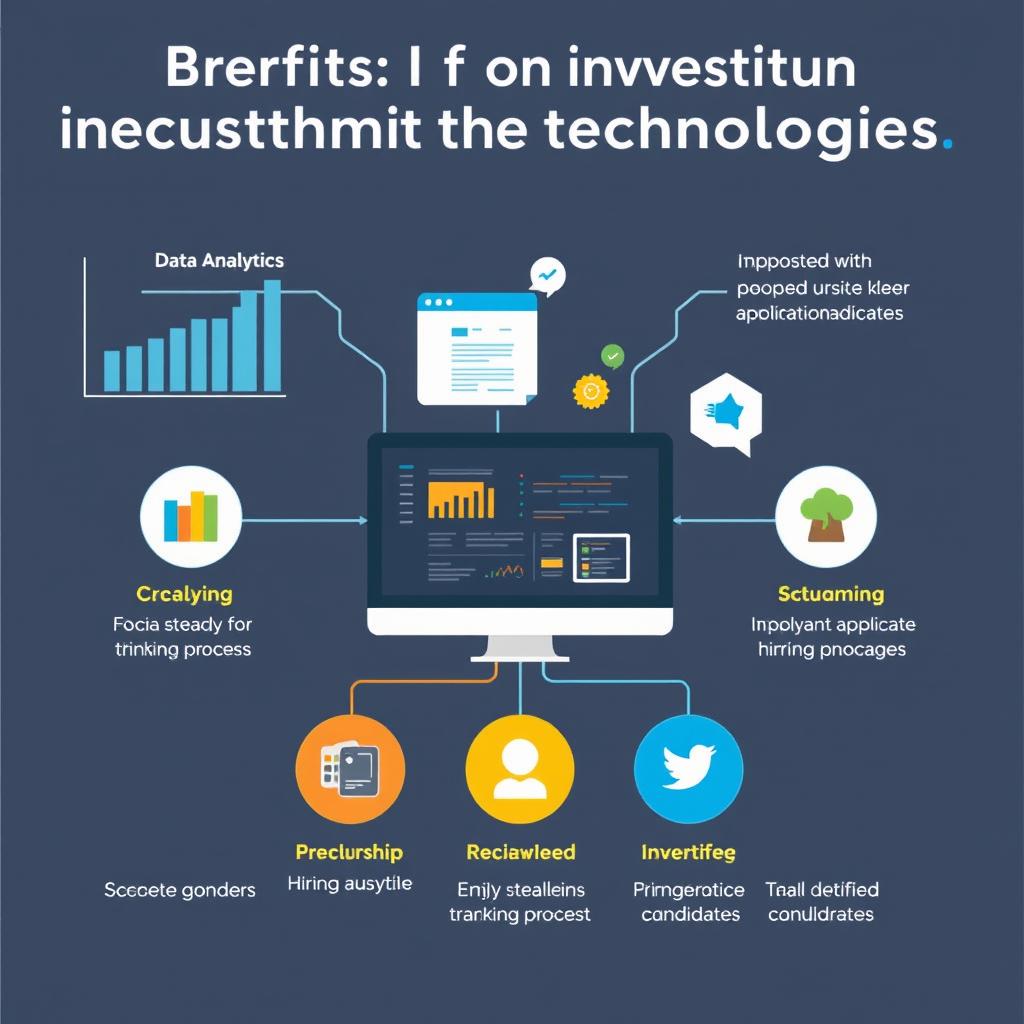 An infographic illustrating the benefits of investing in recruitment technologies