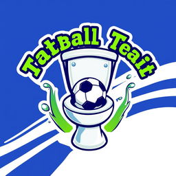A creative and humorous football team logo featuring a stylized toilet as the central element