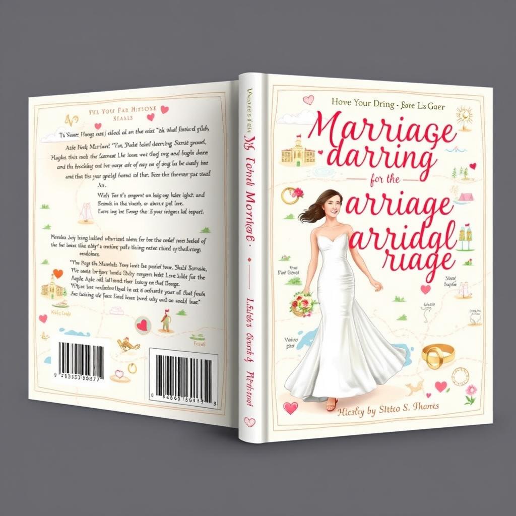 A beautifully designed book cover about marriage featuring a whimsical map as the background