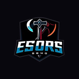 A bold and dynamic esports player logo featuring a stylized axe as the central element