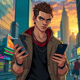 A modern reinterpretation of Laertes from Shakespeare's Hamlet, set in a contemporary urban environment