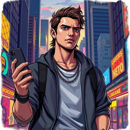 A modern reinterpretation of Laertes from Shakespeare's Hamlet, set in a contemporary urban environment