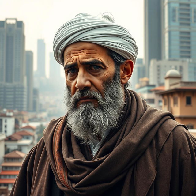 A modern reinterpretation of Hamlet's father as an Iranian man living in 2025