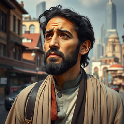 A modern reinterpretation of Hamlet's father as an Iranian man living in 2025