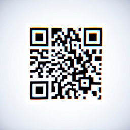 An enhanced image of a QR code that looks clear and smooth, with no pixelation