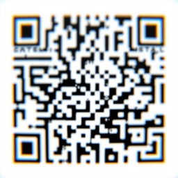 An enhanced image of a QR code that looks clear and smooth, with no pixelation