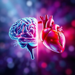 A striking visual representation of the age-old debate between brain and heart